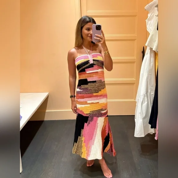 A.L.C Nova Crochet Midi Dress XS NWT - Picture 2 of 9